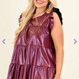 Burgundy Flirty Fun Top